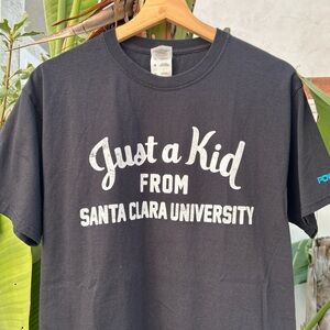 Just A Kid From Santa Clara University T-Shirt Men’s Medium Black Powerade